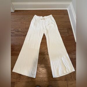 Haven Well Within Cream Knit Lounge White Leg Pants Size M 32” Inseam